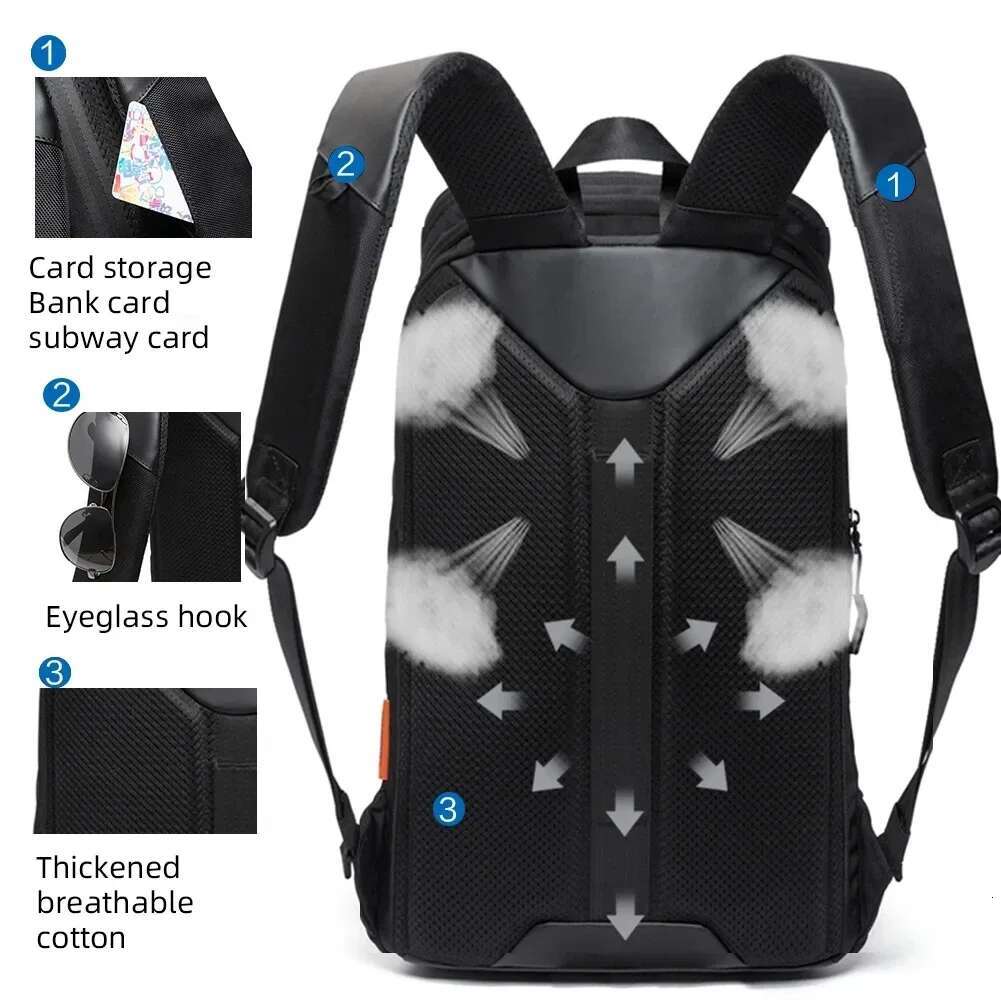 Tanool Men's Large Capacity 15.6/17.3 Inch Laptop Lightweight Casual Travel Bag Sport Waterproof Backpack Mochila