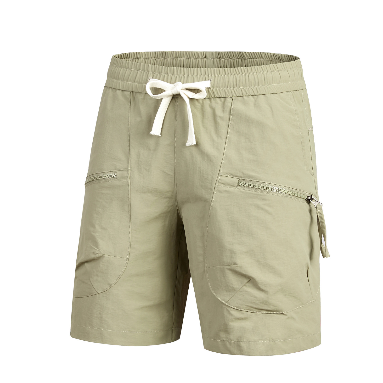Summer ultrathin cargo shorts mens quick drying beach solid street outdoor sports and leisure drawstring board 250327