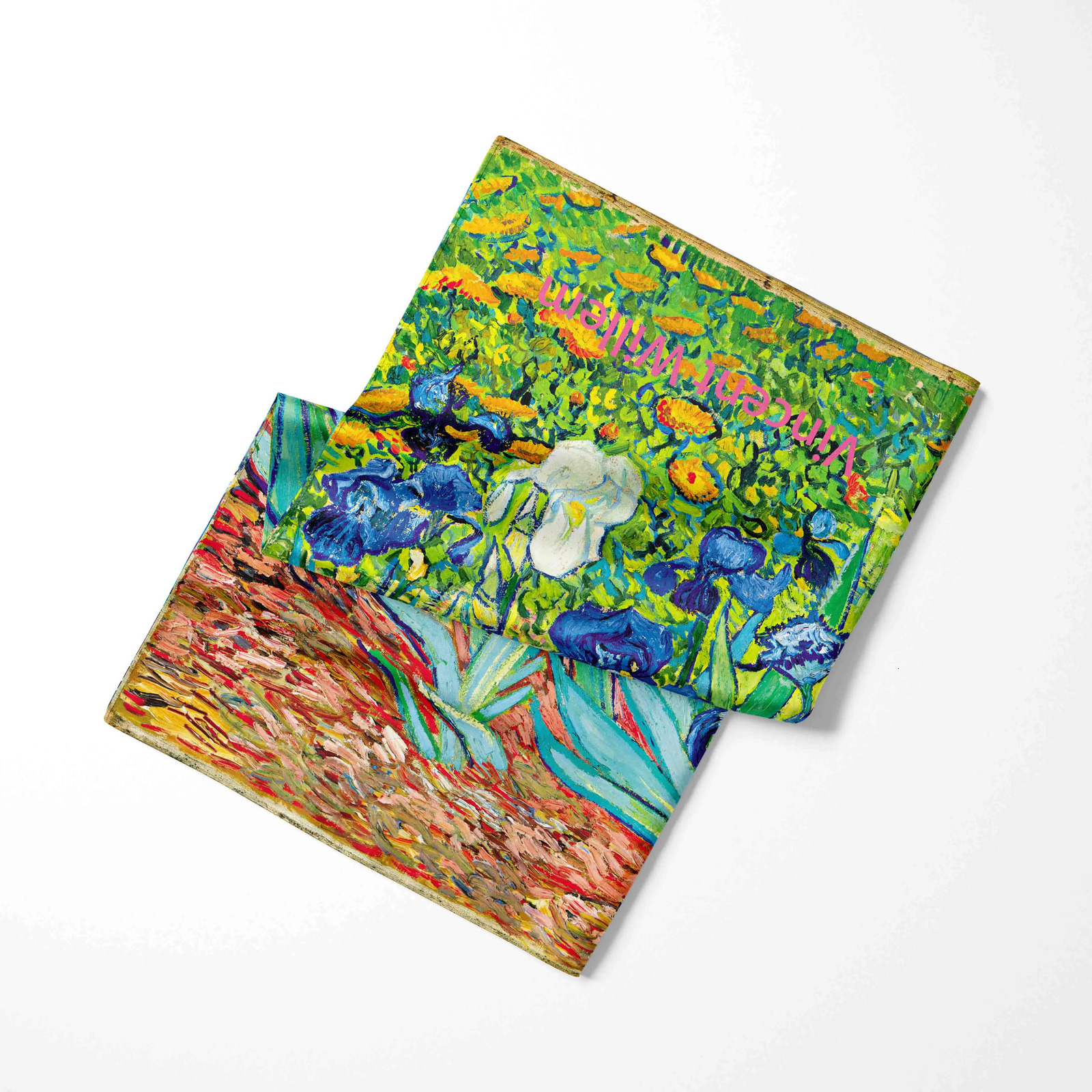 Womens Oil Painting Silk Scarf Printing Female Founder Scarf Handle Kerchief Fashion Head Founder Square Scarf 250322