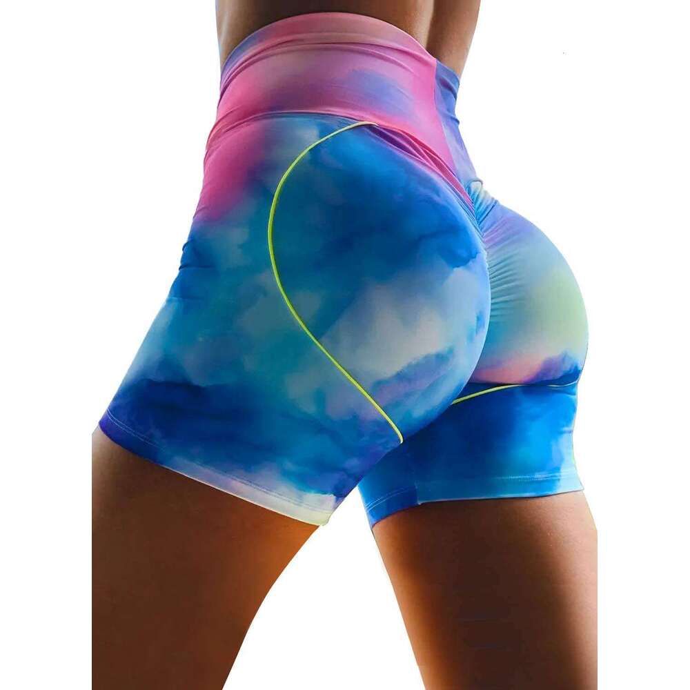 Women Yoga Pants Elastic Slimming Yoga High Waist And Hip Lifting Tight Fitting Three Part Pleated Shorts Sports Women S Pants YJ