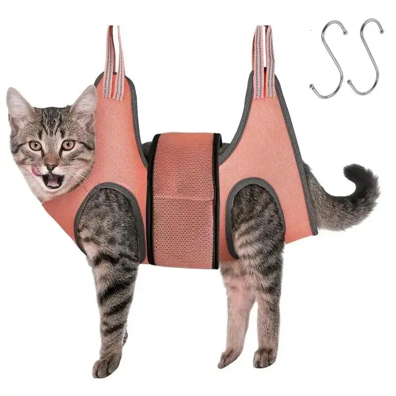 Cat Holder for Grooming Pet Hammock Restraint Bag for Cleaning Pet Grooming Supplies for Dogs and Cats Bathing Nail Clipping 250326