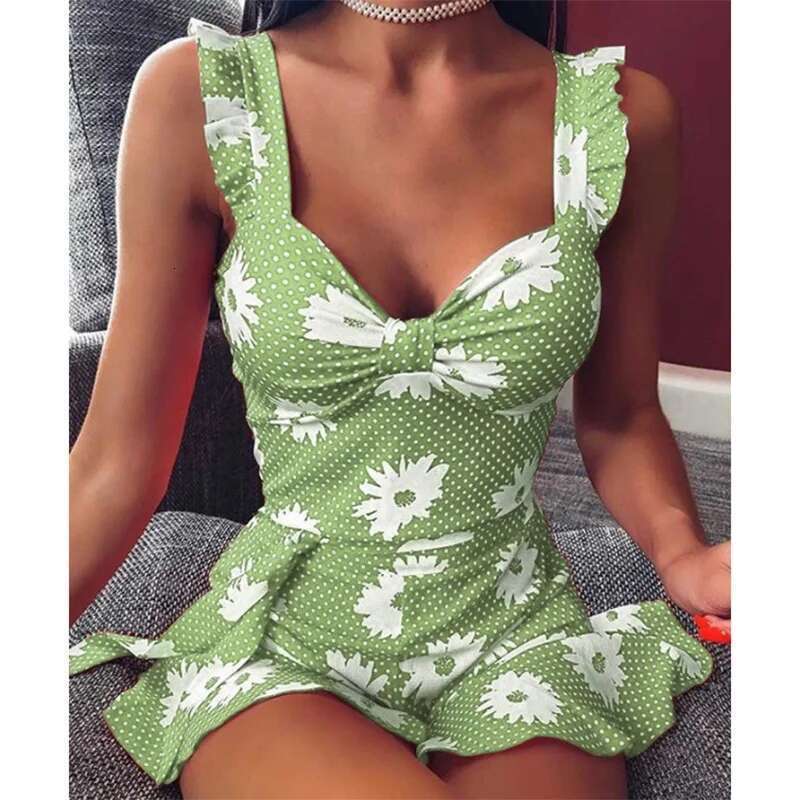 with Breezy Vibrant Dress Sleeveless ral Print and Elegant V-Neck