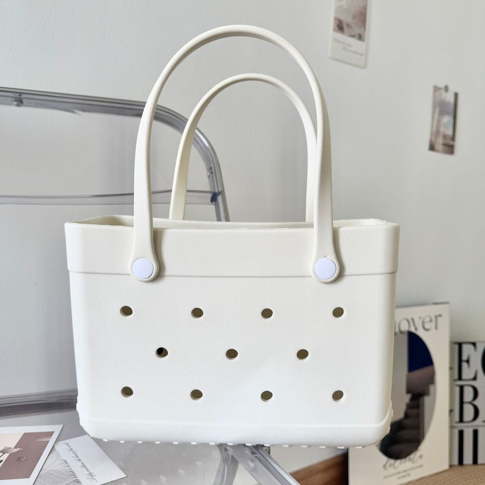 Mini Borg Bag EVA Rubber Waterproof Handbag Beach Picnic Storage Basket Summer Swimming Pool Womens Handbag Mini Cute Jelly Borg Handbag R250372ZYl