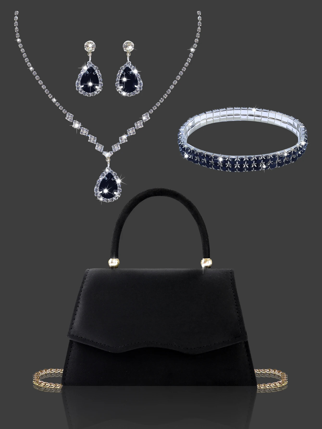 Fashionable and luxurious womens party plush handbag elegant graceful evening bag with sparkling metal chain hidden card wal 250326
