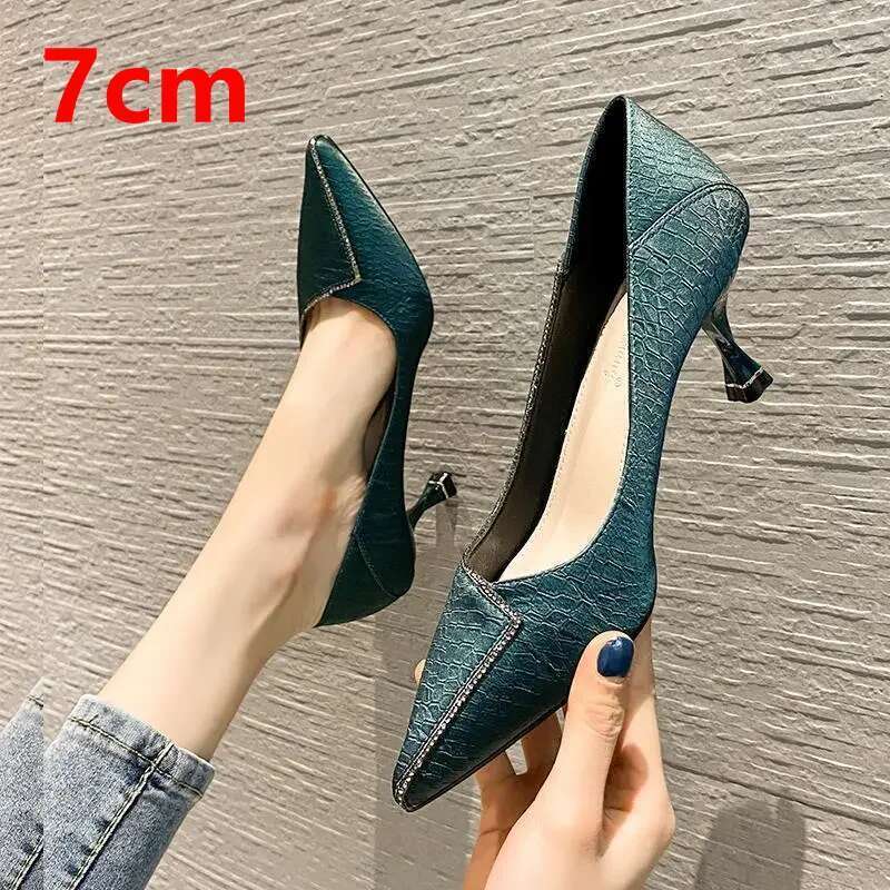 atos de mujer women fashion sweet light weight spring slip on stiletto heel shoes lady casual summer office work pumps a325