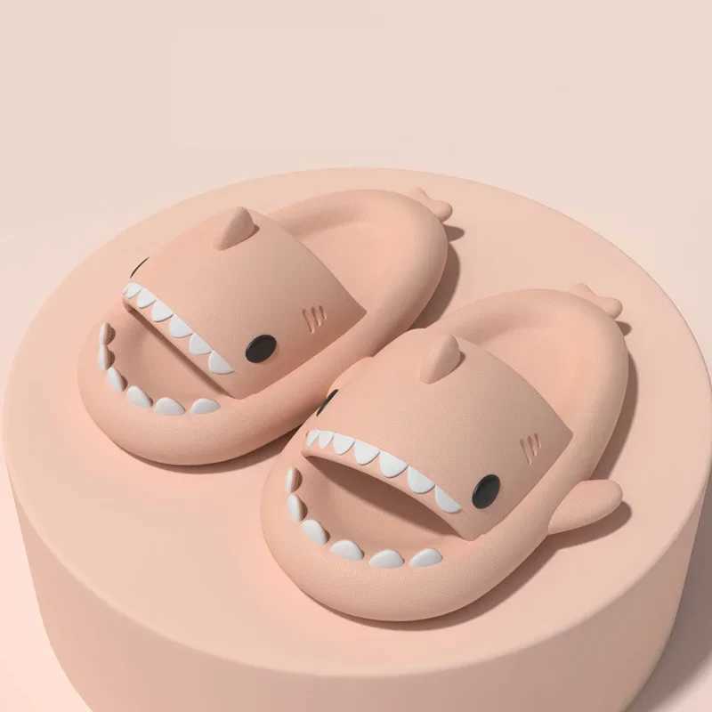 Slipper Childrens shoe slider shark flip soft bottom cartoon slider womens mens bathroom sandals EVA anti slip childrens shoe sandals S25326