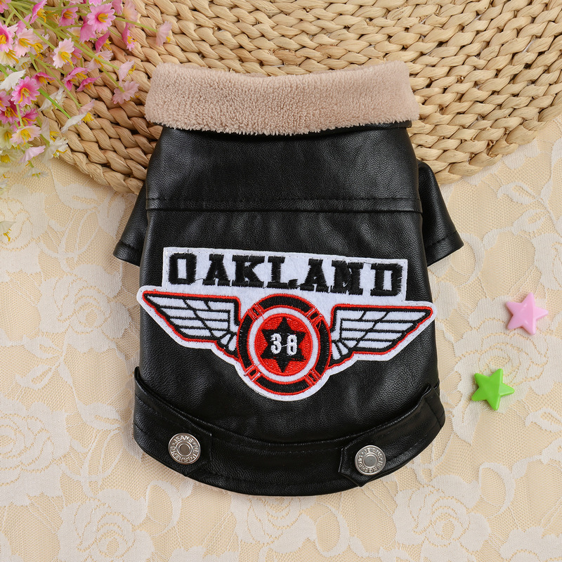 Warm Dog Leather Jacket Winter Dog Coat for Small and Medium Sized Dogs Windproof and Waterproof Puppy Jacket Cool Pet Dog Clothes Chihuahua and Yorki