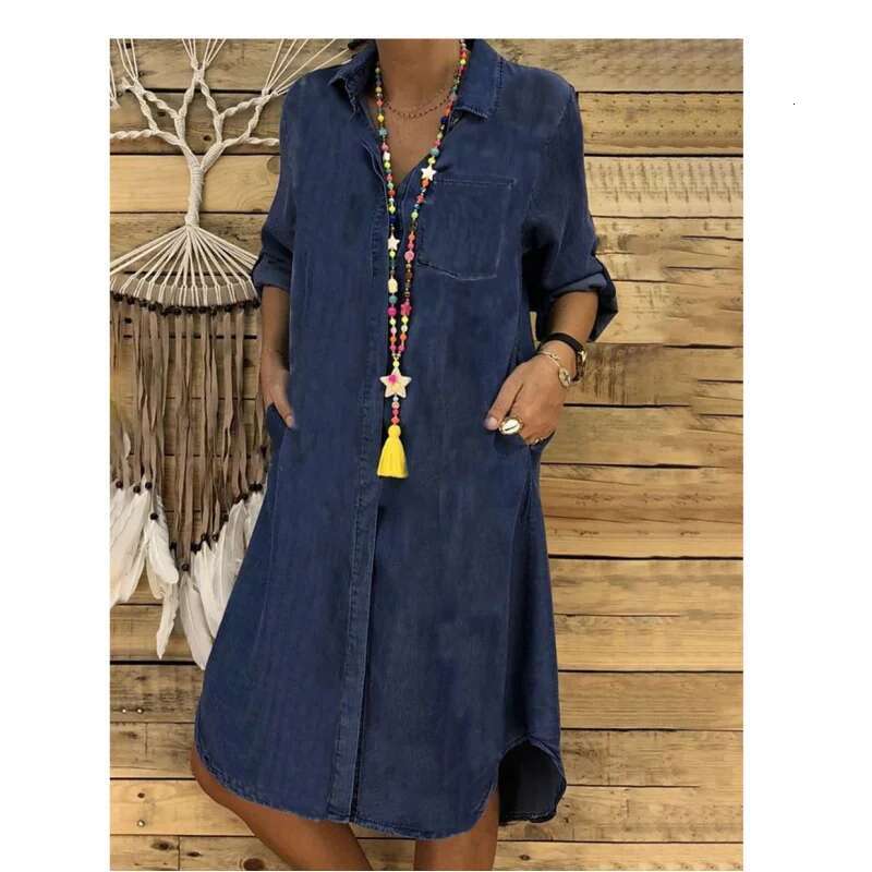 Dongdumaoyi Plus Size Damesdenimjurk Exportkleur Casual Rok A