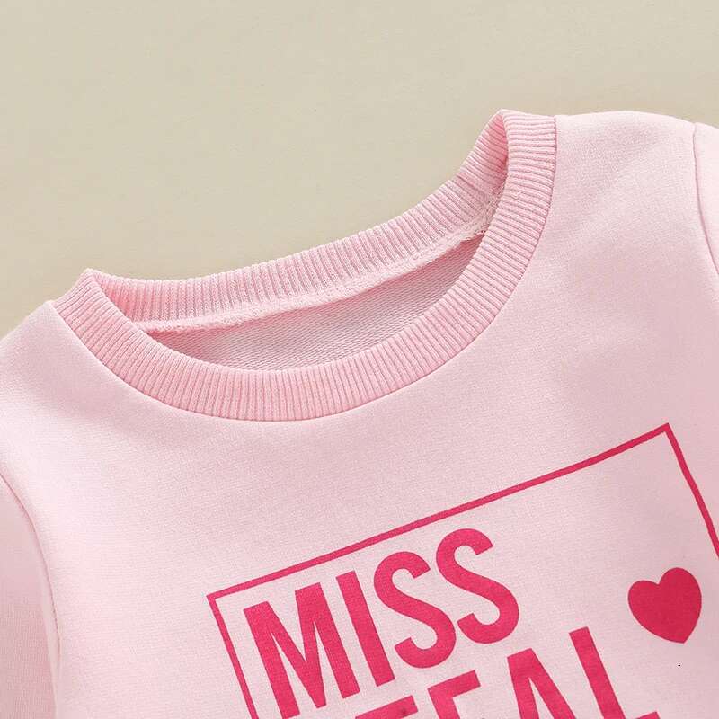 Ddmyshoesvip Infant Girl S Spring Sweaters Cute Heart And Letter Print Long Sleeve Round Neck Pullovers For Toddlers
