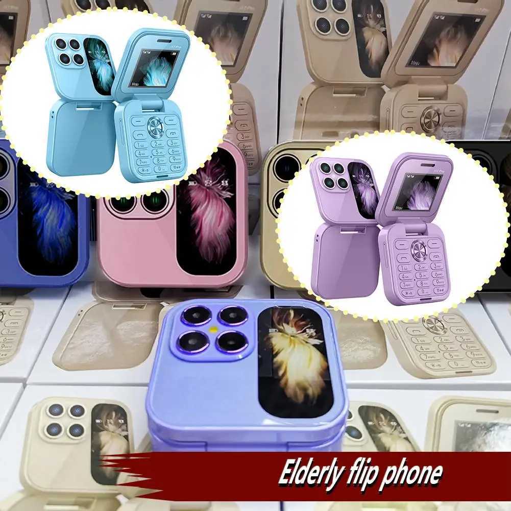 Small foldable phone with automatic call recording speed dialing dual SIM cards high-definition rear camera flip phone M250327