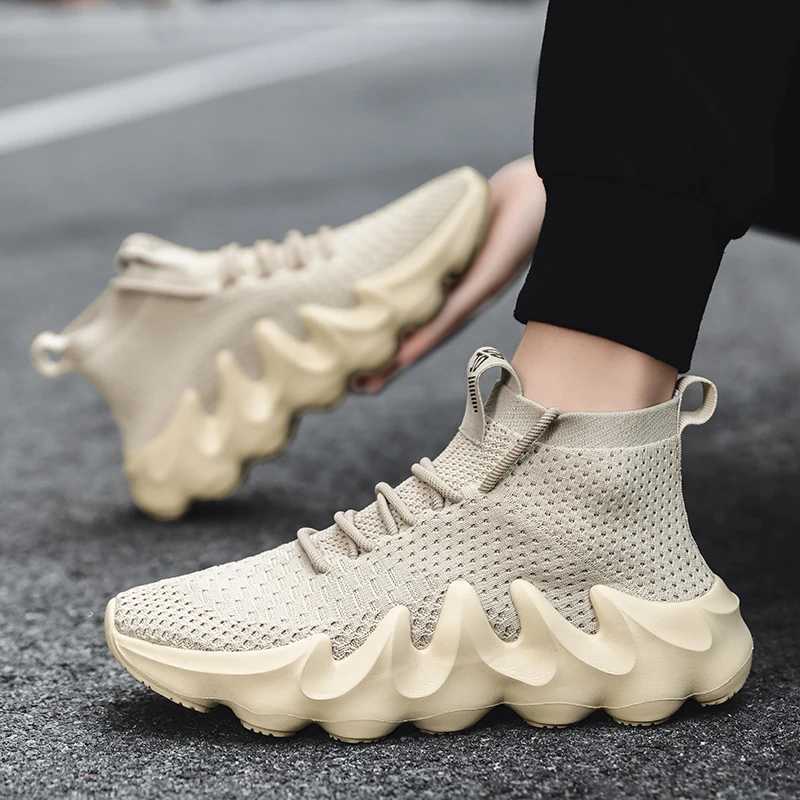 Brand Mens High Top Fashion Sneakers Breathable Shoes Cfortable Sneakers Heighten Sports Shoes Men Lightweight Walking Shoes Z250326