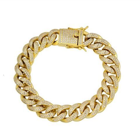 925 sterling silver diamond inlaid moissanite hip-hop accessory mens long Cuban chain necklace bracelet