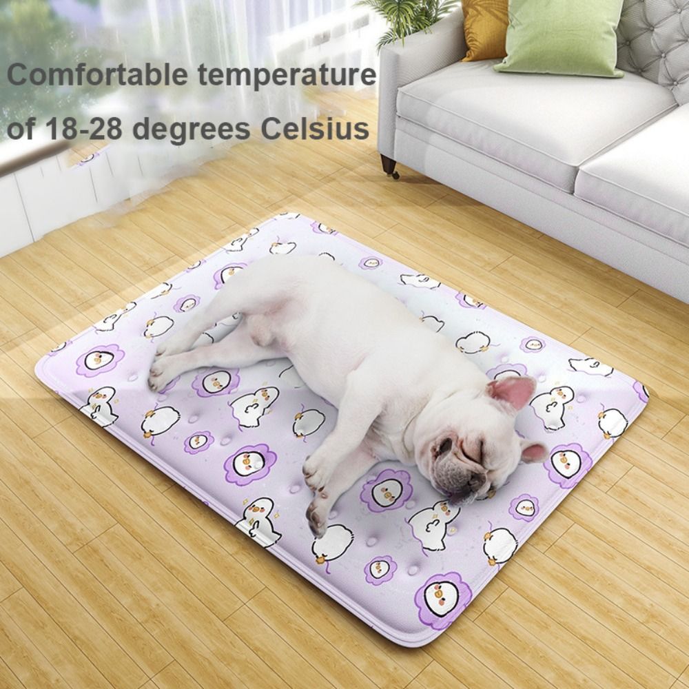 Washable Dog Cooling Mat Comfortable Moisture-proof Breathable Cat Sleep Cold Bed Soft Puppy Ice Blanket Corgi - view 6