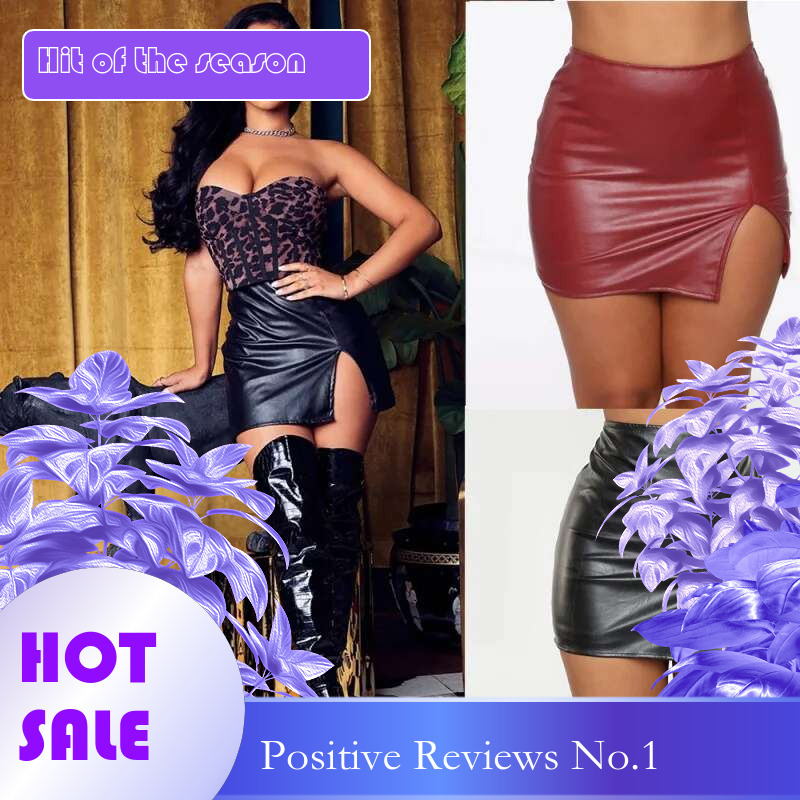 Dongdumaoyi Aliexpresswisheuropese En Amerikaanse Vrouwen Rok Grensoverschrijdende Hoge Taille Bodycon Korte Nachtclubpusexy Zwart Lederen