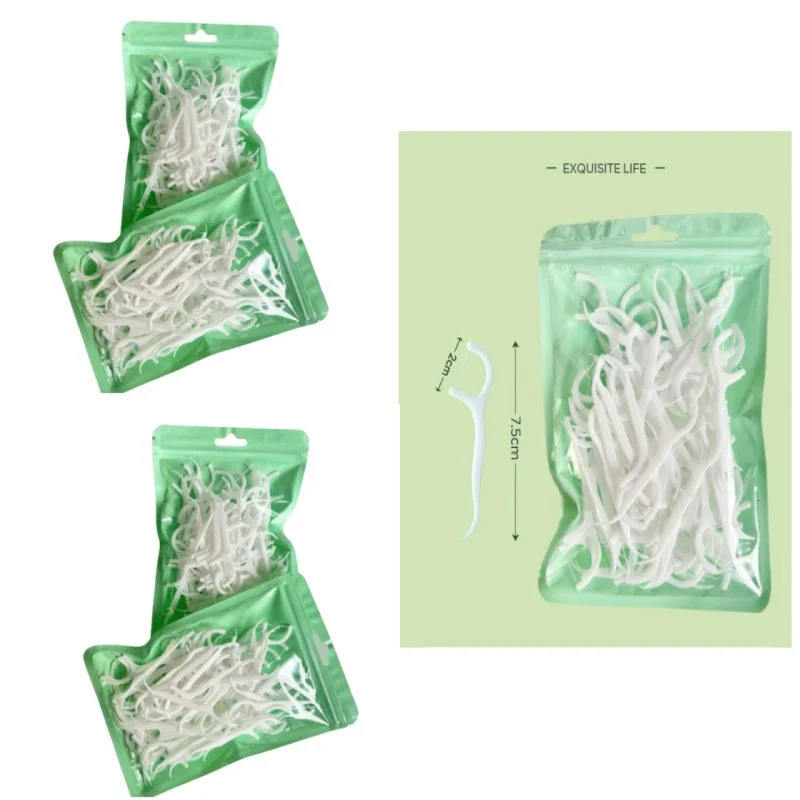 100 dental floss sticks deep cleaning oral care portable disposable sanitary daily travel 250325