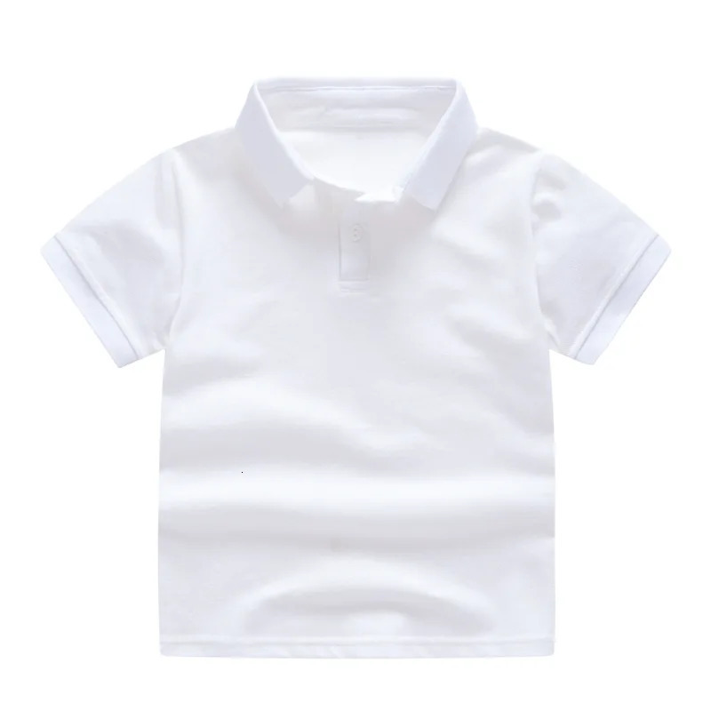 Summer Childrens Solid 10 Color Polo Shirt Boys Girls Short Sleeve T-Shirt 2-9Years Kids Baby High Quality Cotton Clothes Tops 250326
