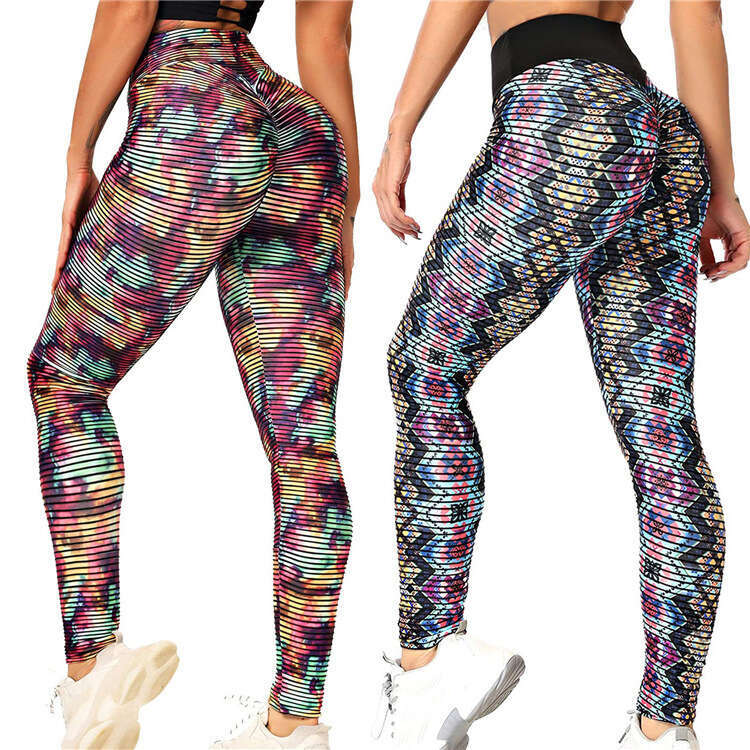 Women Yoga Pants Digital Printing Waist And High Elasticity Sports Running Fitness Yoga Underpants YJ