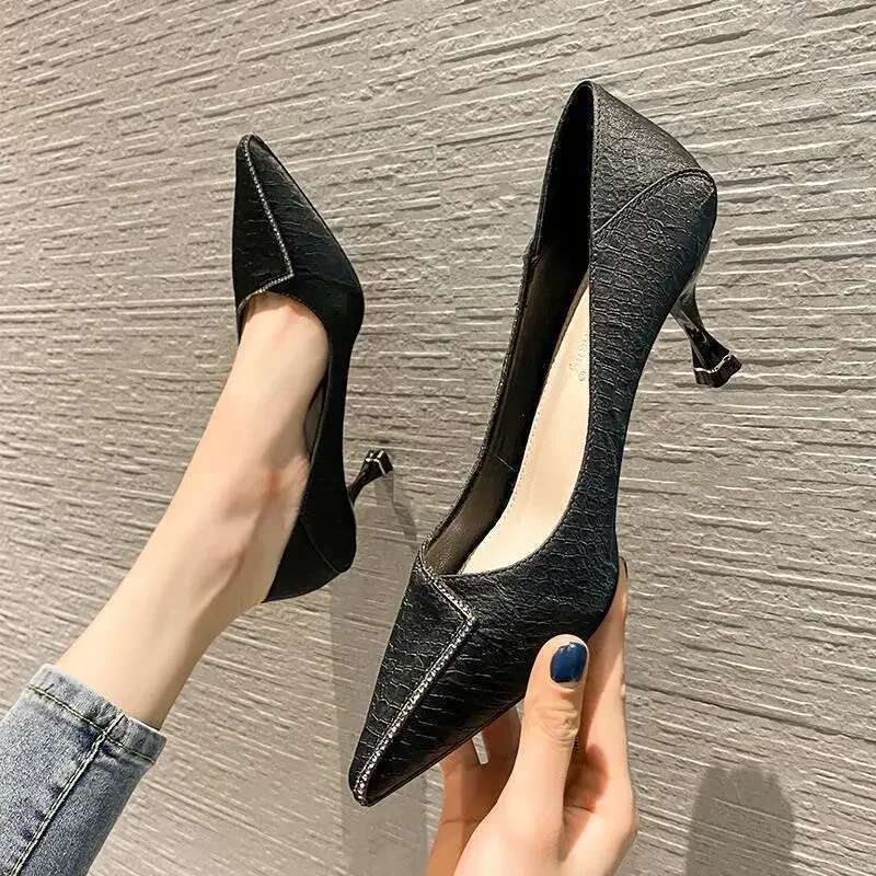 atos de mujer women fashion sweet light weight spring slip on stiletto heel shoes lady casual summer office work pumps a325