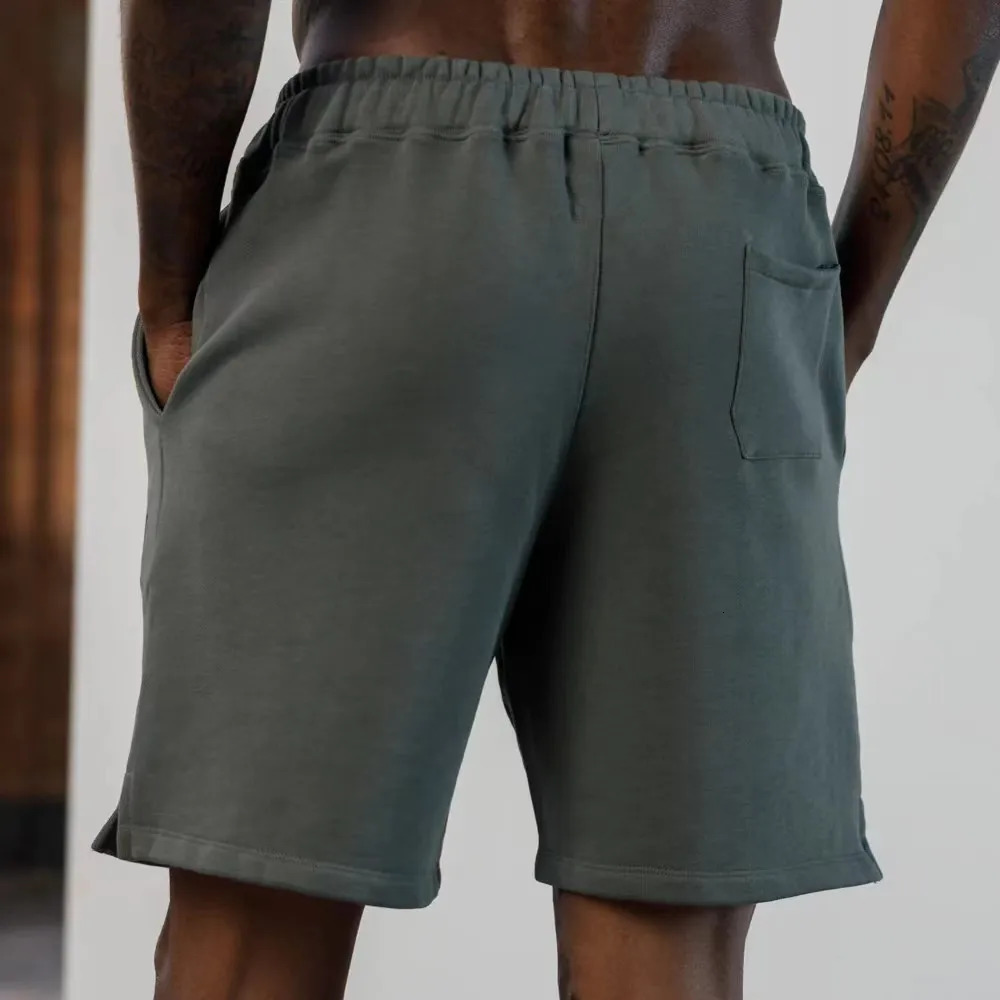 Summer mens shorts made of pure cotton casual four point jogging pants fitness gym training basketball 250326