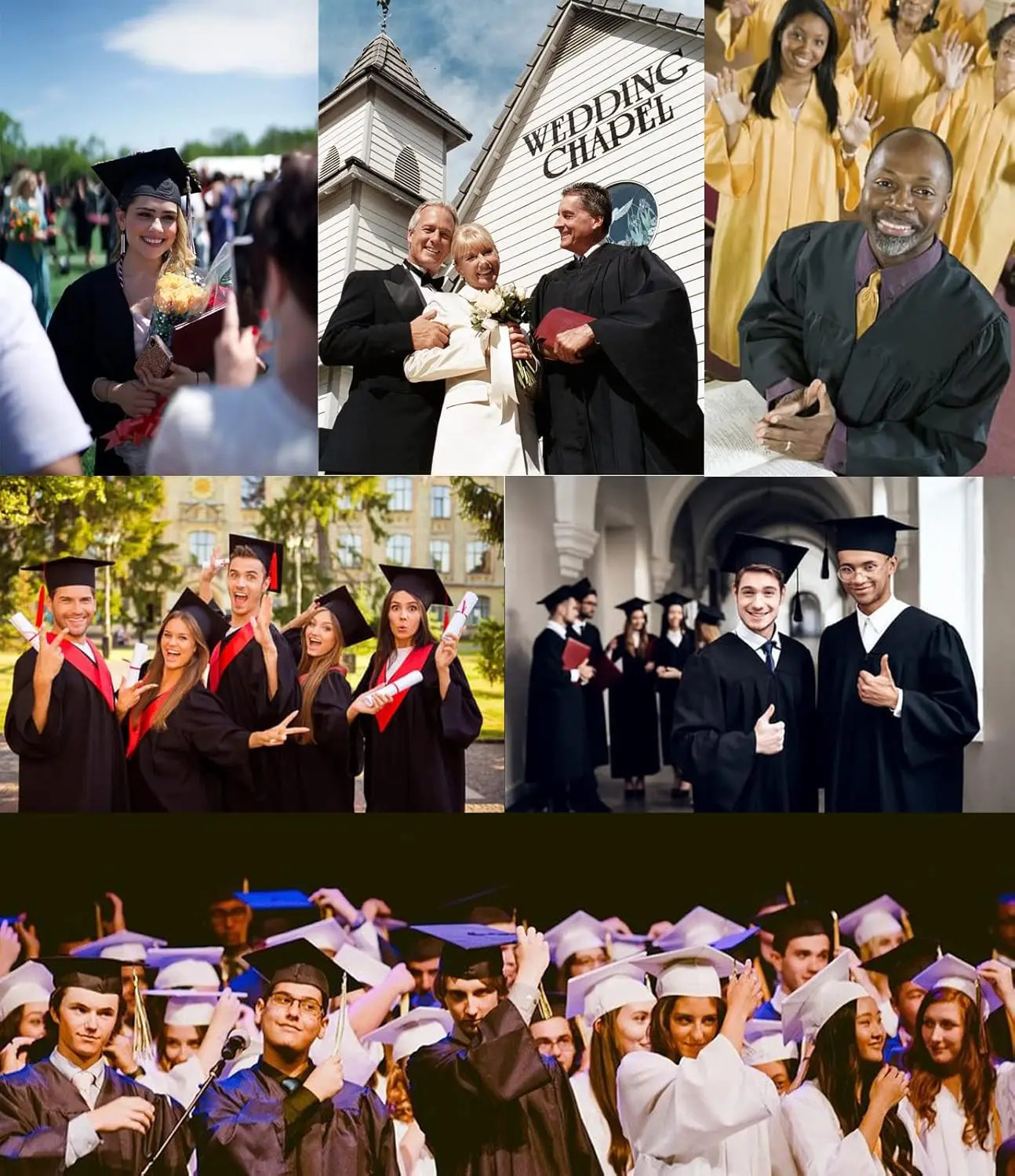 Neutral matte hat and dress with tassels used for high school graduate academic clothing uniform tops 250326