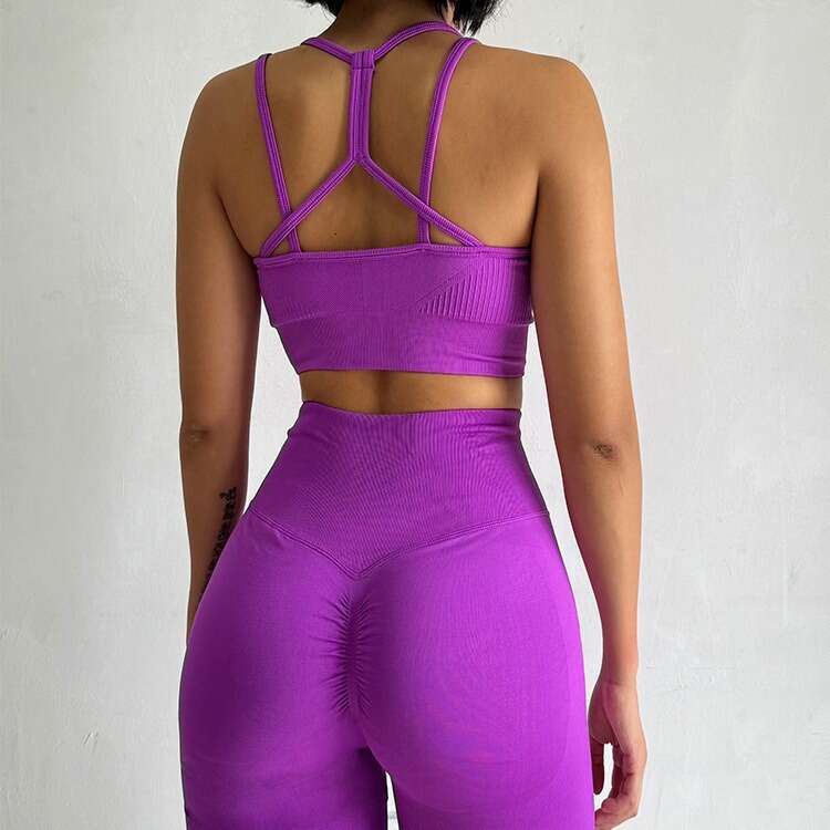 Women Yoga Pants Peach High Waist And Hip Lifting Exercise For Women Gather Shockproof Speed Drying Yoga Clothes Running Trippants Fitness Two Piece S
