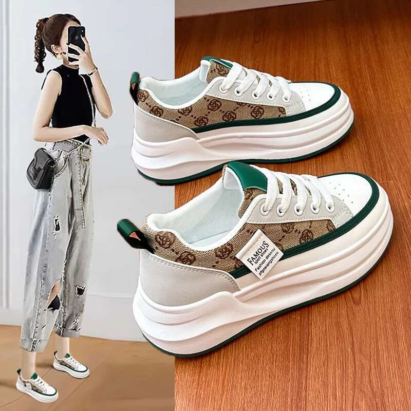 Designer Shoes Women's Vulcanized Lace Platform Casual Shoes Breathable And Durable Slope Heel Lightweight And Comfortable Women's Sports Sh