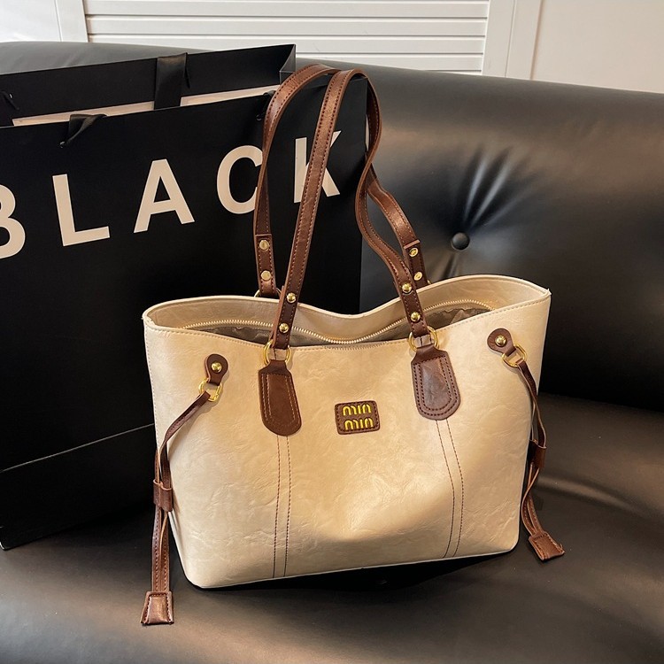 Women's handbag new simple retro large capacity armpit Tote bag women's fashion casual single shoulder crossbody 2025