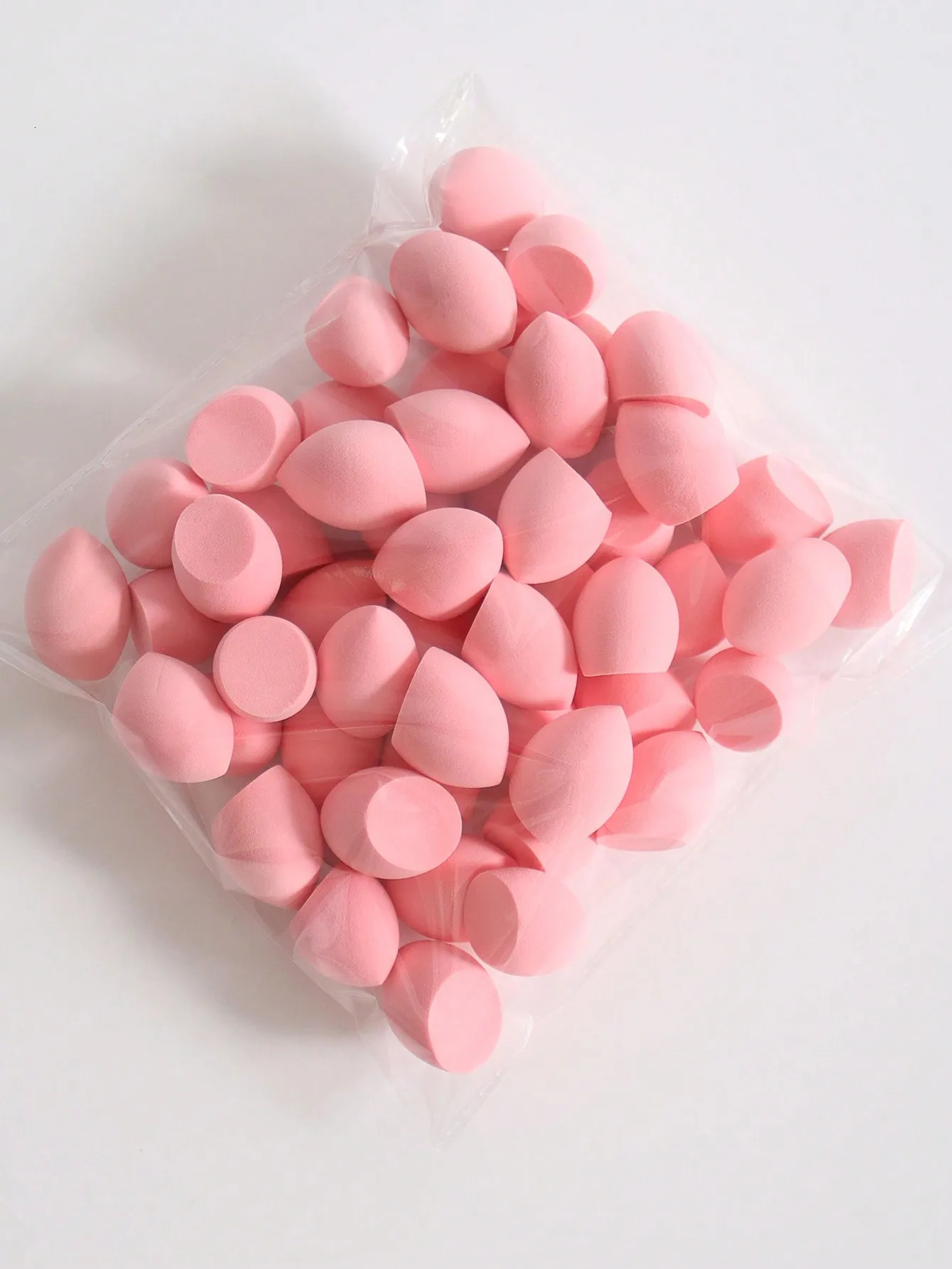 50pcs/pack Mini Makeup Sponge Beauty Sponge Blending Sponge For Liquid Dry And Wet Dual Use Makeup Cream 250317