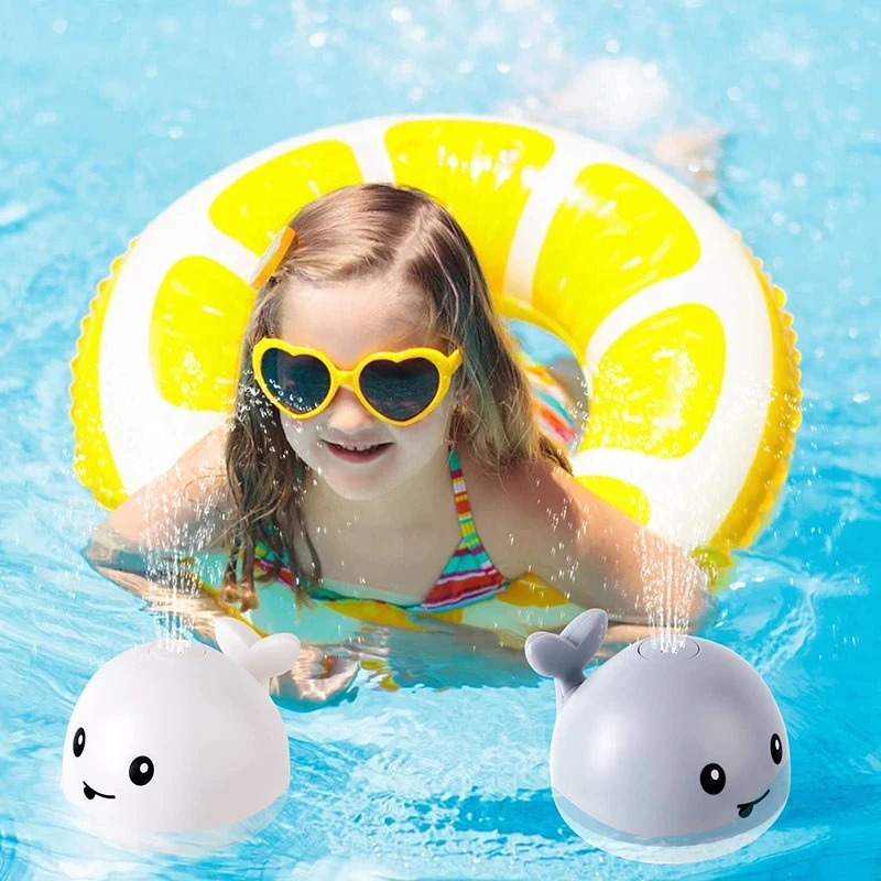 Baby Light Up Bath Toys Whale Automatic Sprinkler Bathtub Toys kids Infant Swim Pool Bathroom Toys Gifts With Music LED Light 250326