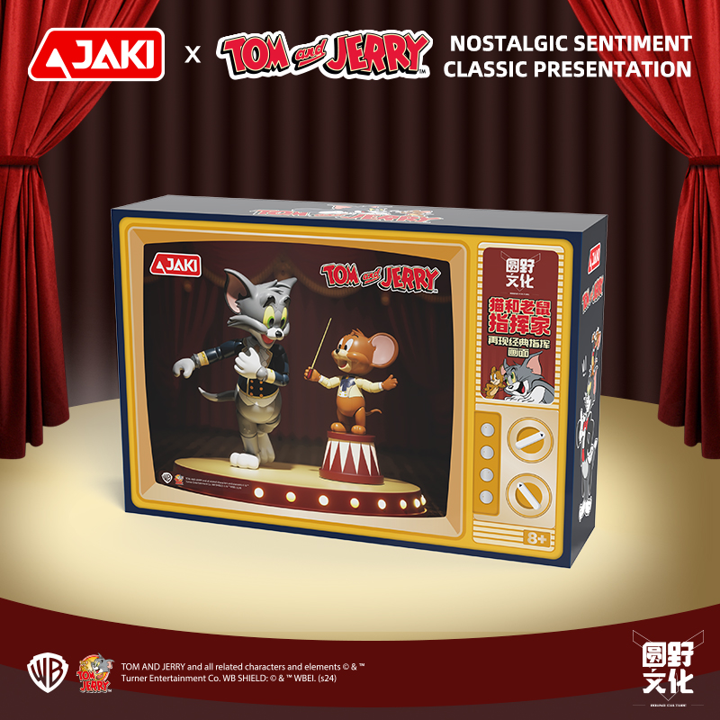 JAKI Tom and Jerry Assemble An Action Figure Building Block 28.4cm Construction Toy Classic Tom Jerry's Model Creative Figure Collection Ornament