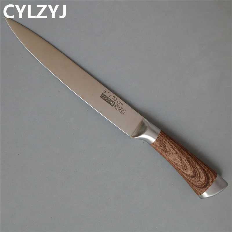Kitchen Knives Set chef knives sets Stainless Steel Kitchen Knives Scissors Sharpener Chef Slicer Paring Bread Utility KnifeC250327