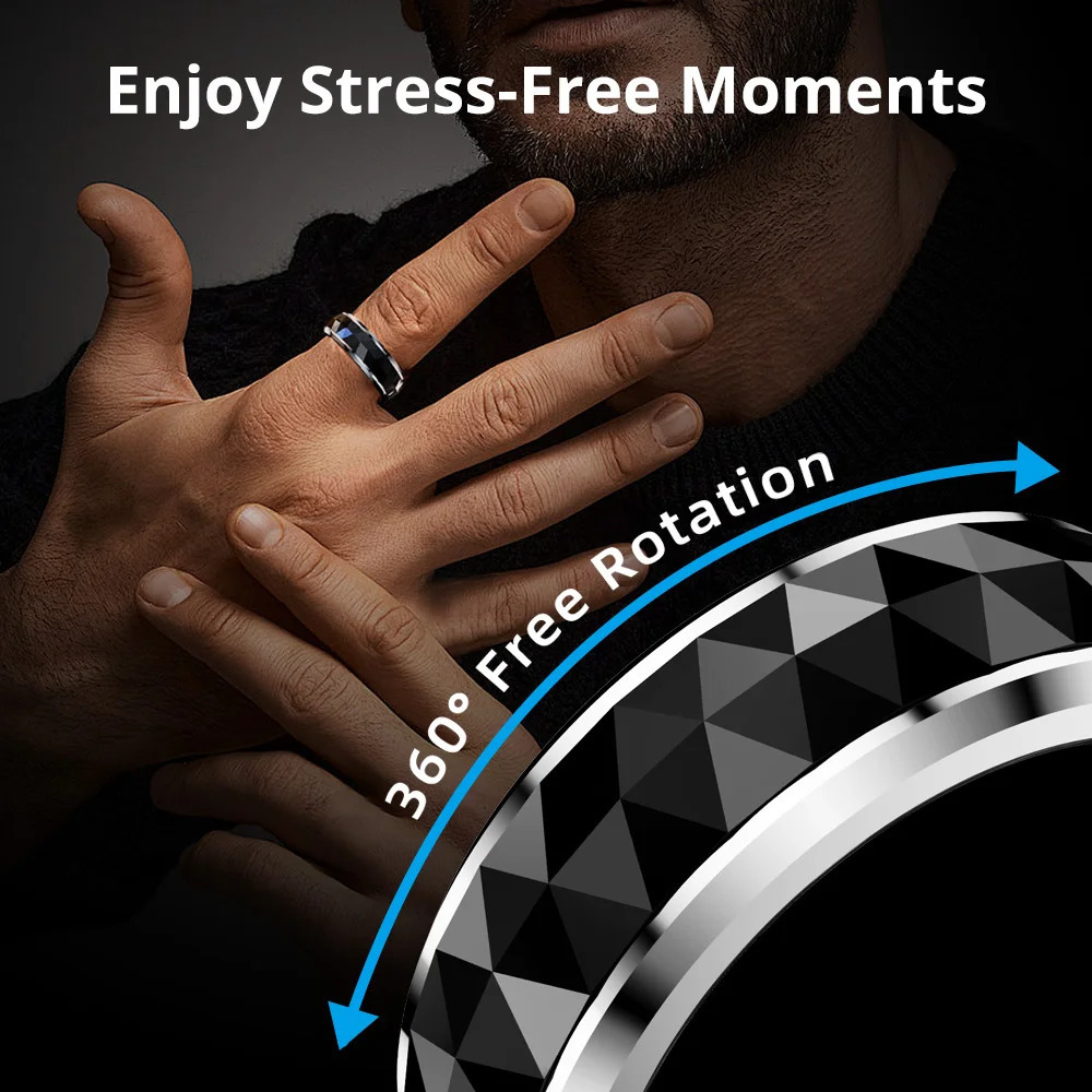 COLMI R11 Smart Ring Fidget Spinner Anxiety Relieve Ring with Charging Case for Men Health Sleep Monitor 5ATM Waterproof 250322