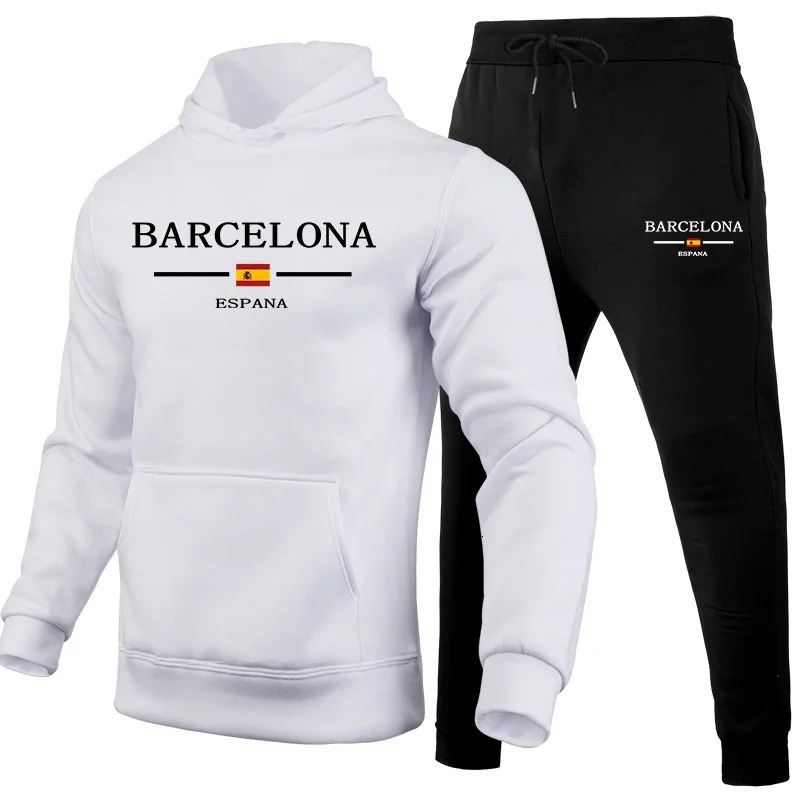 Mens Hoodie Tracksuit 2piece AutumnWinter Leisure Sports Jogging Set Home Outdoor Comfortable Warm Fashion 250327