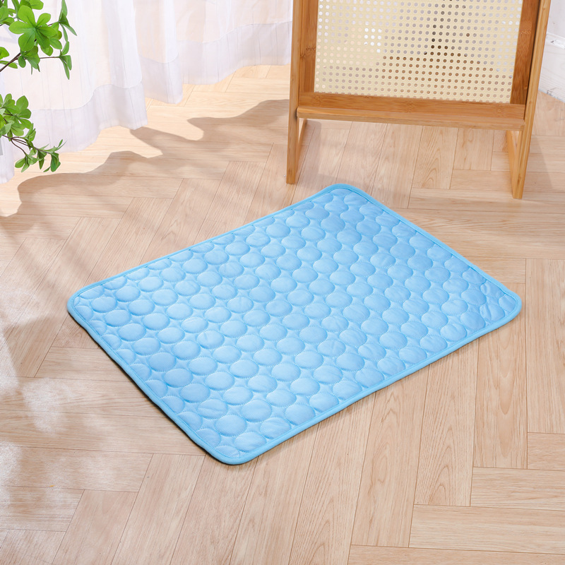 Pet Ice Silk Cushion Ventilated Mesh Dog Cat Mats for Summer Self-cooling Soft Pet Pad for Bed Kennel Sofa Car Seat for Home