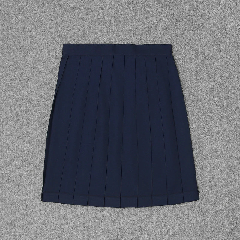 Japanese school dress sailor suit plain skiing Jk uniform college blue gray 4380cm long 250326