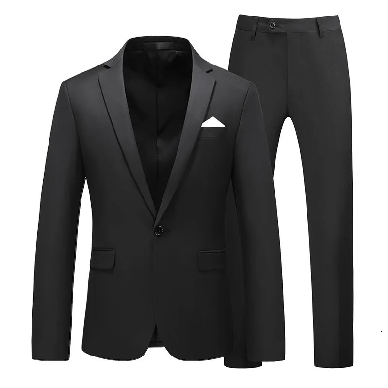 Royal Blue Set 2piece Mens Wedding Party Formal Dress Jacket and Pants Asian Size Black White Yellow Grey 250326