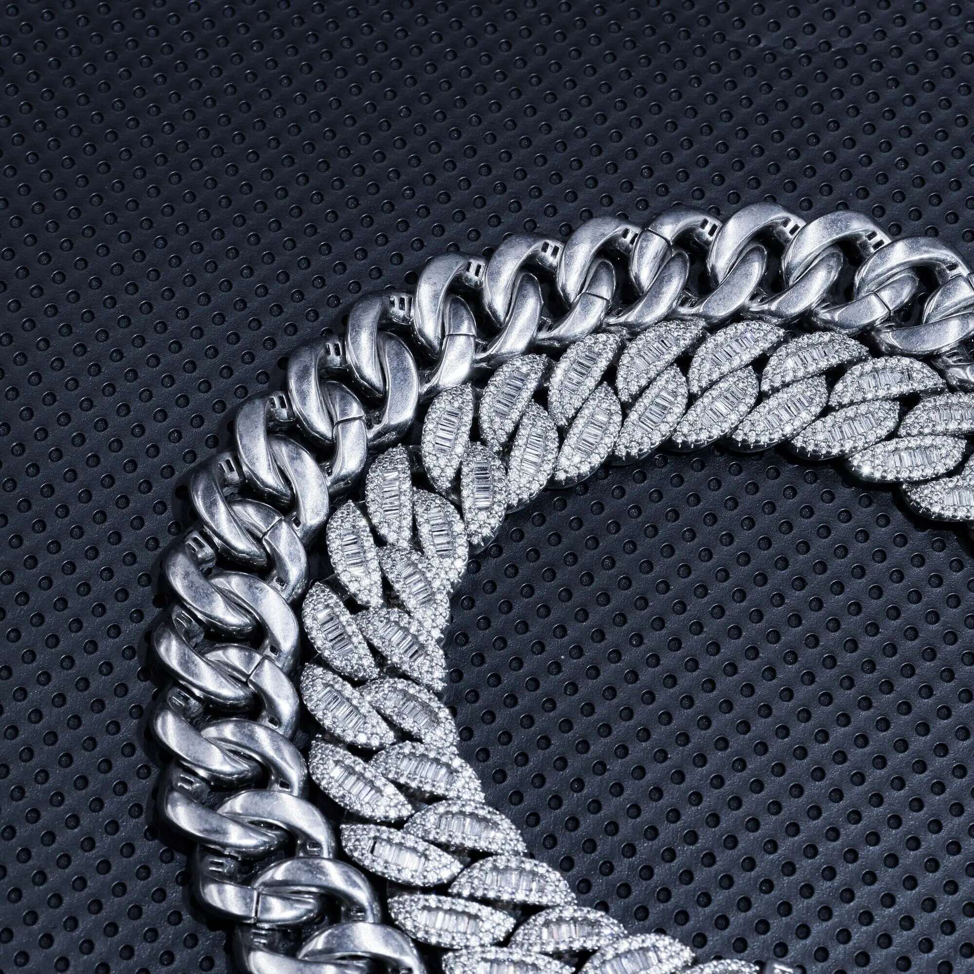 16mm Moissanite Chain Hip Hop Jewelry Men Necklace Vvs Hip Hop Sterling Silver 925 Jewellery Luxury Cuban Link Chain