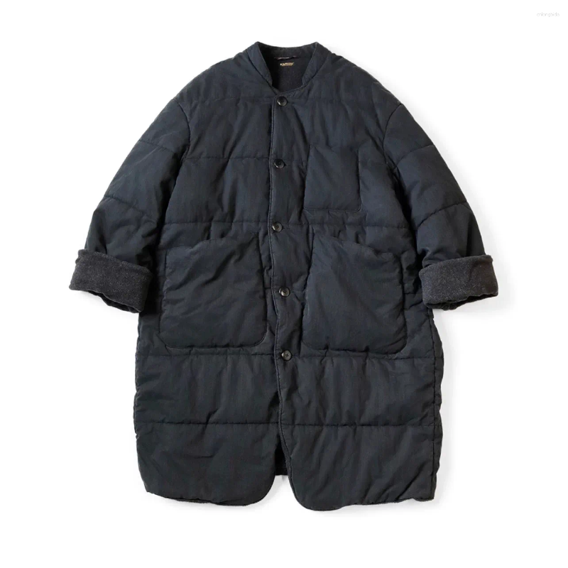 Men's Jackets KAPITAL Mid-Length Five-Panel Quilted Wrap Jacket Warmth Style Outerwear
