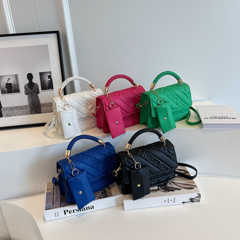 Women's bag fashion small square bag fashion trend hand bill of lading shoulder crossbody
