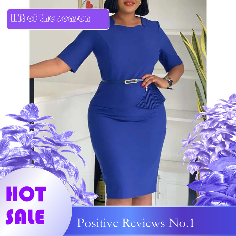 Dongdumaoyi Zomer Nieuwe Mode Effen Kleur OL Pendelen Bodycon Damesmode Jurk