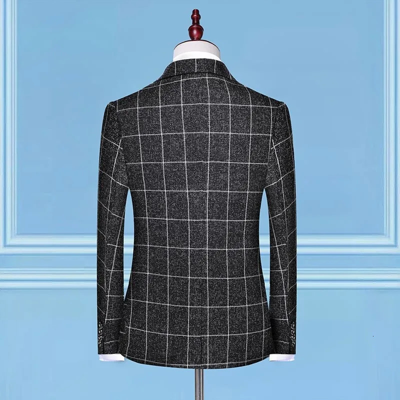 Explosive Fashion Collar Set for Banquet and Wedding in Three Piece Professional Business Dress Men Only 250326