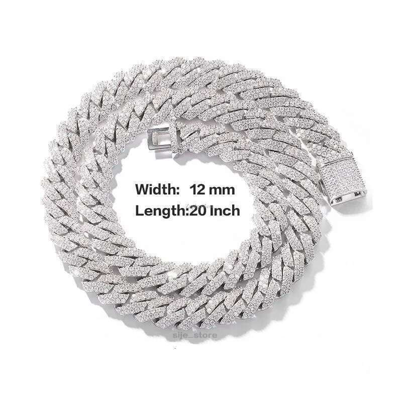 Designer cuban k chain necklace for men women plated gold sier wide 12mm 14mm moissanite dia hip hop mens jewelry personalize choker good