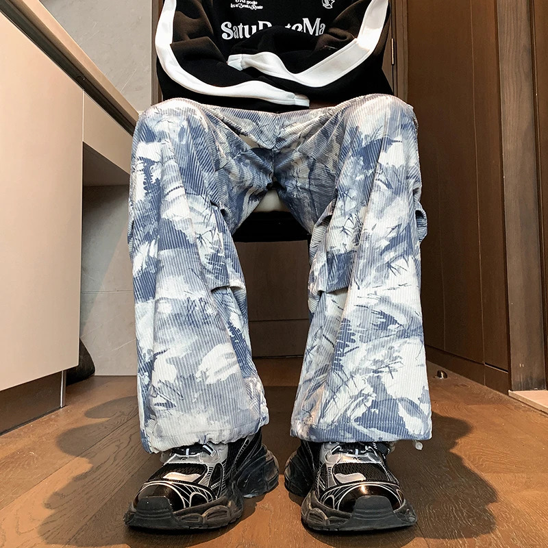 Mens workwear pants loose fit casual Trouser American style streetwear Spring and Autumn Baggy Hosen Jogger mens Korean 250327