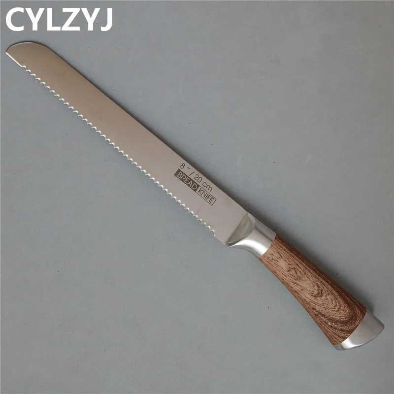 Kitchen Knives Set chef knives sets Stainless Steel Kitchen Knives Scissors Sharpener Chef Slicer Paring Bread Utility KnifeC250327