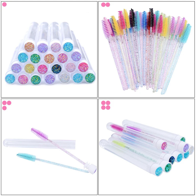 20Pcs/Lot Dust-Proof Eyelash Brush Tube Empty Reusable Lash Mascara Wand Case Replaceable Makeup Applicators Container wholesale 250324