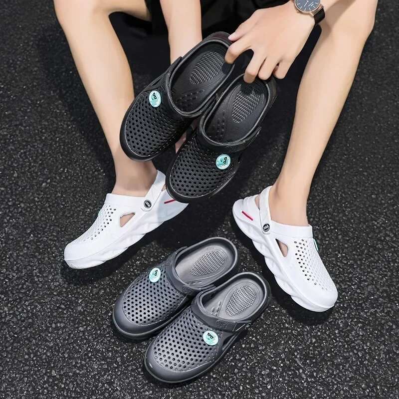 Summer Waterproonti-skid Men's Slippers Casual Sandals for Men Free Shippigng Basic Fashion Soft Outdoor Beach Shoes