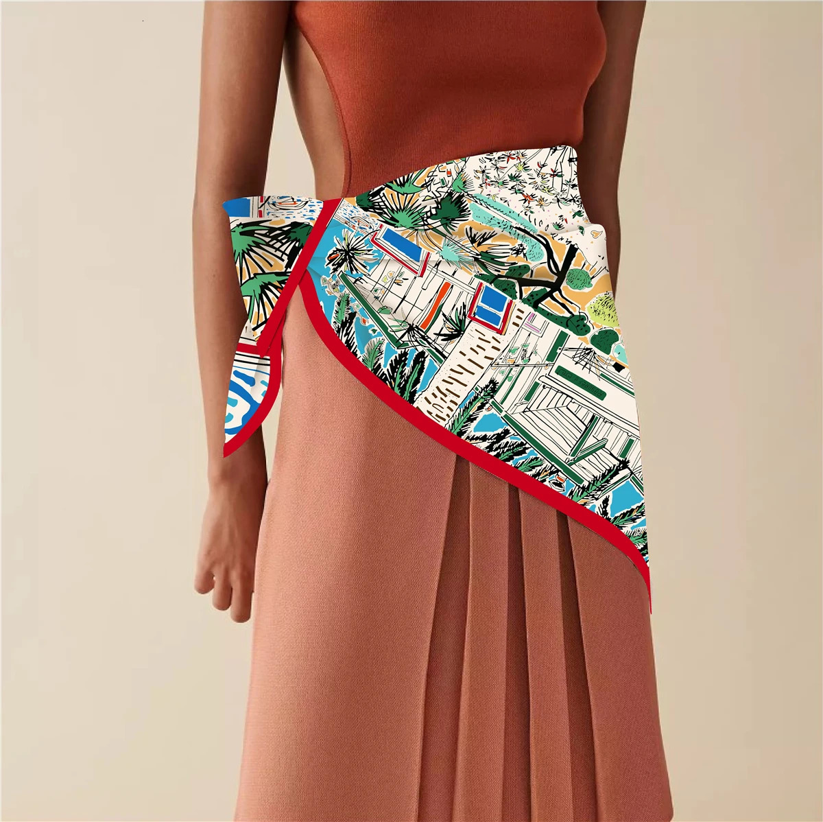 Graffiti Skating Shoes Twill Silk Scarf Shawl Square Scarf Women Hijab Bandana Foulard Neckerchief Head Scarves 250321