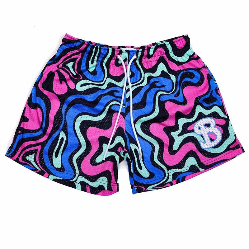 BUCKETQUAD summer mesh basketball shorts for men quick drying loose sports casual running beach 250326