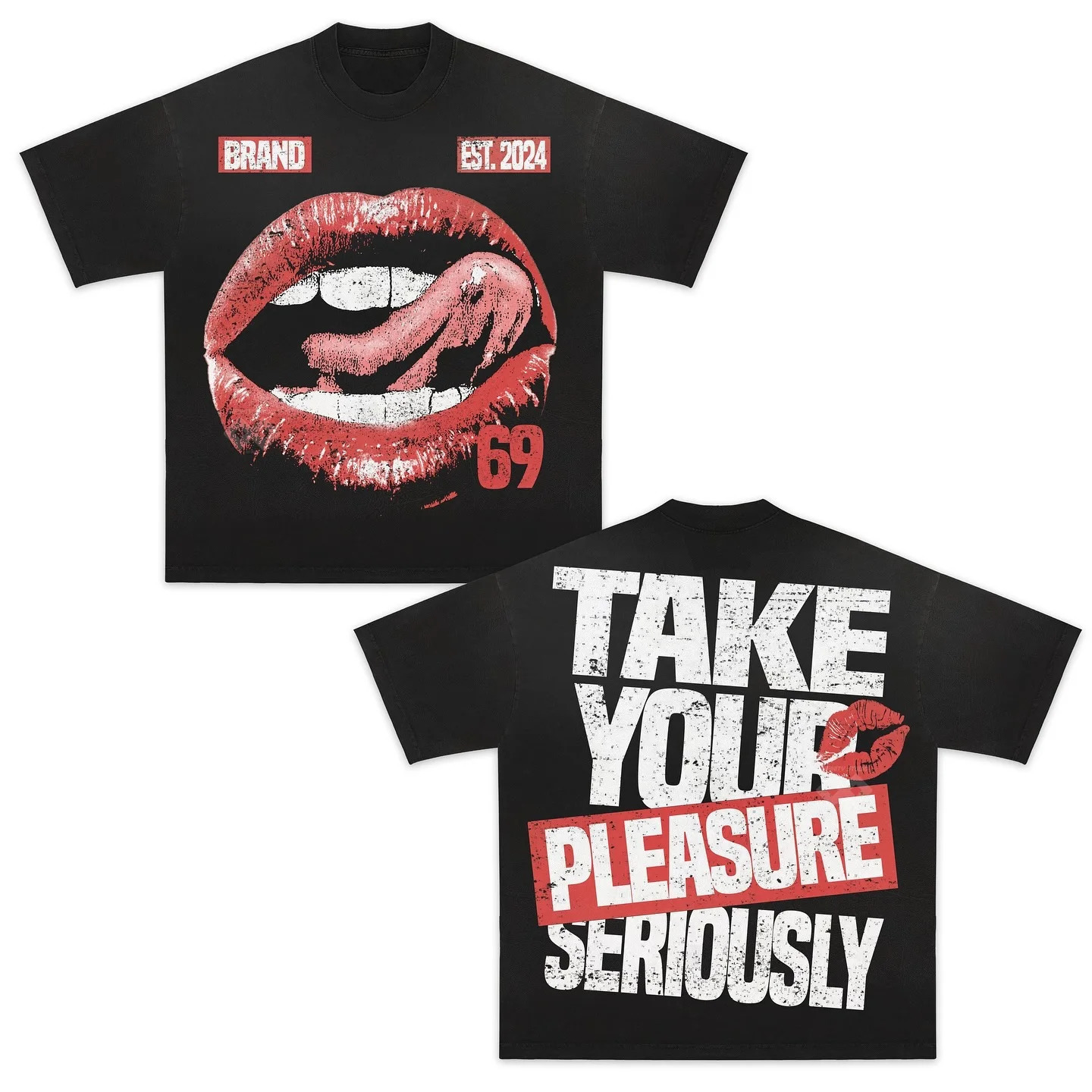 American Fashion Y2K Crew Collar Cotton Skull Print Super Hip Hop Rock Tshirt Mens High Quality Loose Short Sleeve 250318