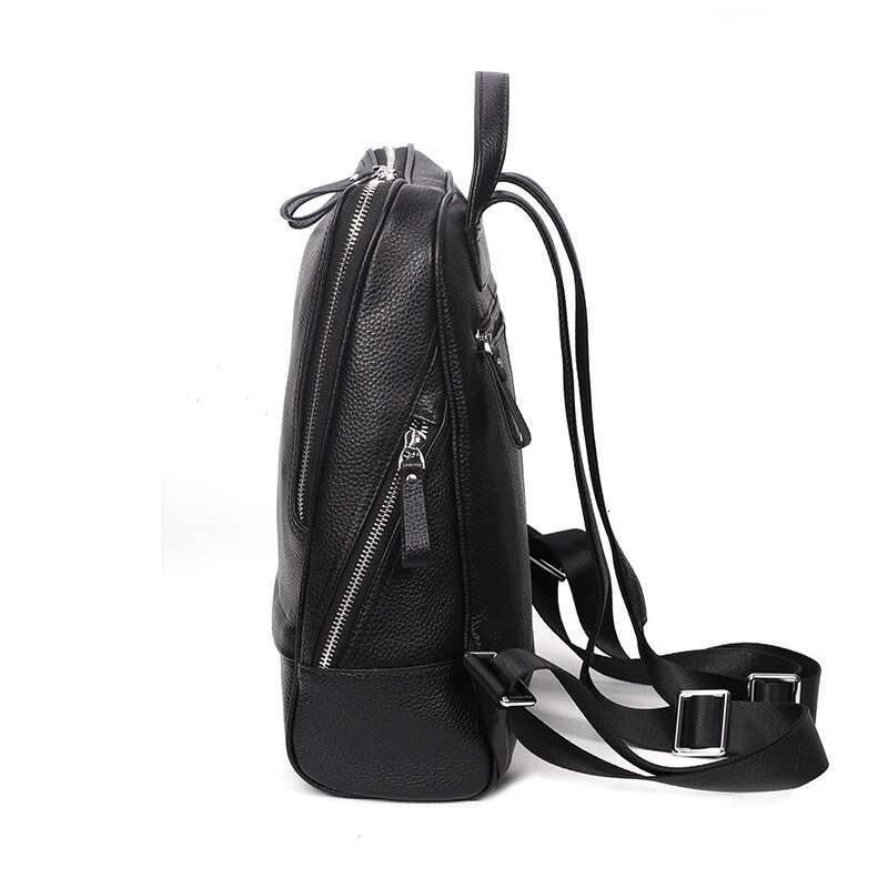 Genuine Leather Women's Fashion High Quality School Travel Backpack Bags Female Multifunctional Bag Pack